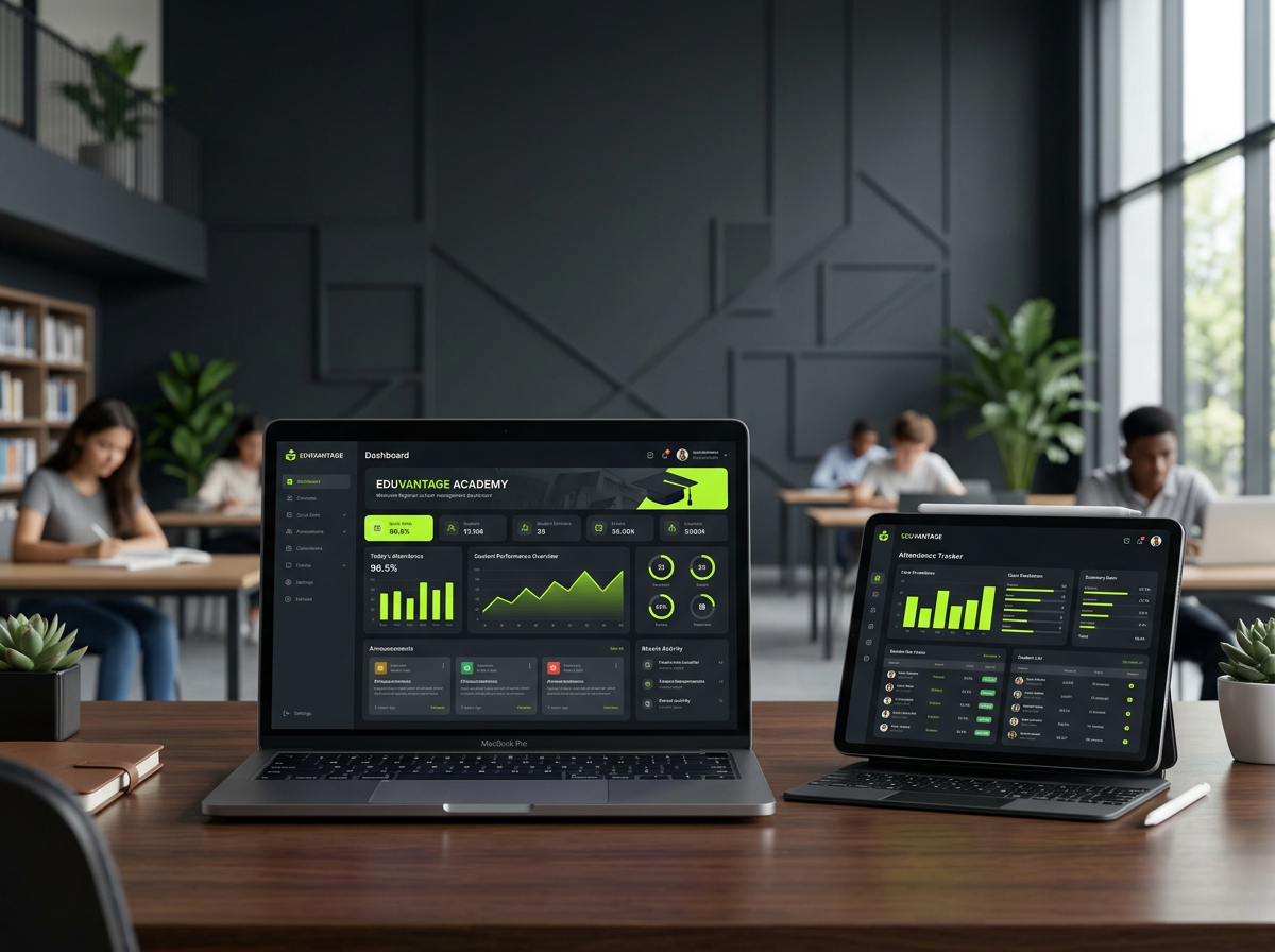 School management software dashboard
